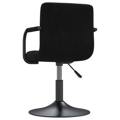 vidaXL Swivel Dining Chairs 2 pcs Black Velvet