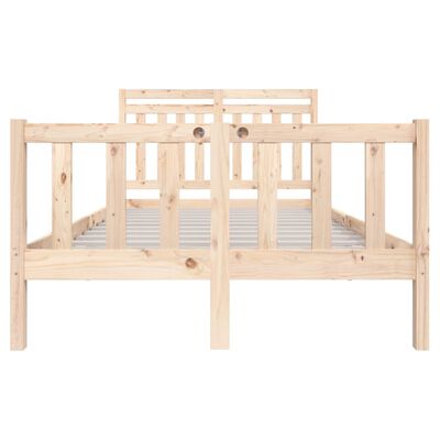 vidaXL Bed Frame without Mattress Solid Wood 140x200 cm (810082+814094)