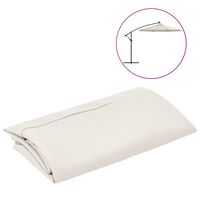 vidaXL Replacement Fabric for Cantilever Umbrella Sand White 300 cm