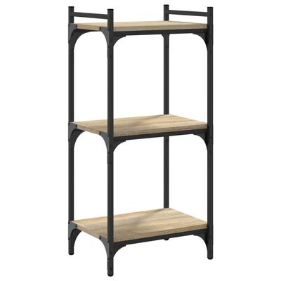 vidaXL Bookcase 3-Tier Sonoma Oak 40x30x86 cm Engineered Wood