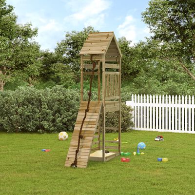 vidaXL Playhouse with Climbing Wall Impregnated Wood Pine