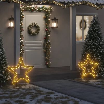 vidaXL Christmas Light Decoration with Spikes Star 115 LEDs 85 cm