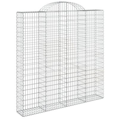 vidaXL Arched Gabion Basket 200x30x200/220 cm Galvanised Iron