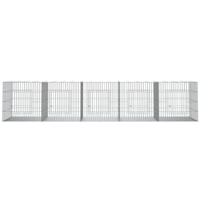 vidaXL 5-Panel Rabbit Cage 273x79x54 cm Galvanised Iron