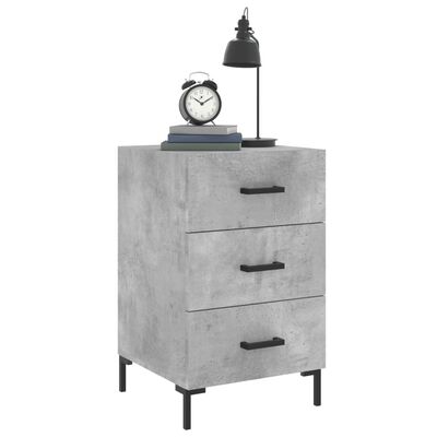 vidaXL Bedside Cabinet Concrete Grey 40x40x66 cm Engineered Wood