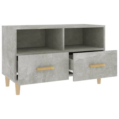 vidaXL TV Cabinet Concrete Grey 80x36x50 cm Engineered Wood