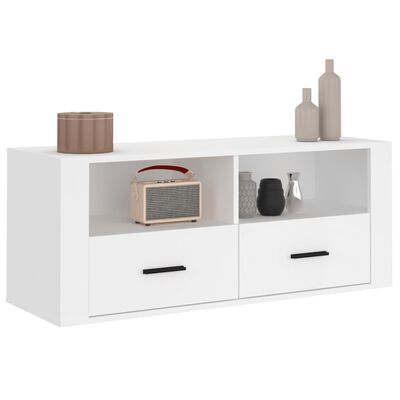 vidaXL TV Cabinet White 100x35x40 cm Engineered Wood