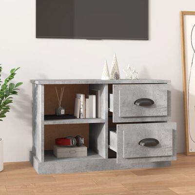 vidaXL TV Cabinet Concrete Grey 73x35.5x47.5 cm Engineered Wood