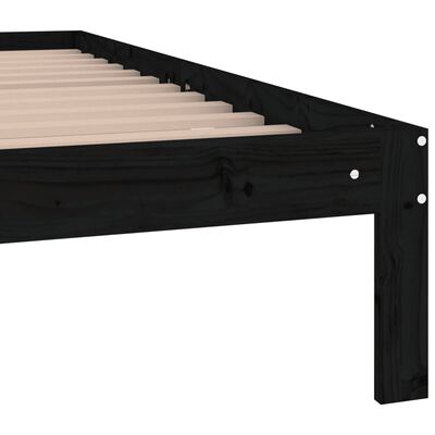 vidaXL Bed Frame without Mattress Black 135x190 cm Double