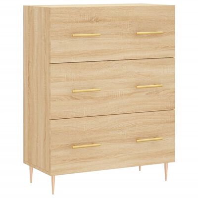 vidaXL Highboard Sonoma Oak 69.5x34x180 cm Engineered Wood