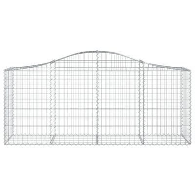 vidaXL Arched Gabion Baskets 3 pcs 200x50x80/100 cm Galvanised Iron