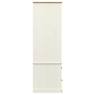 vidaXL Wardrobe VIGO White 90x55x176 cm Solid Wood Pine