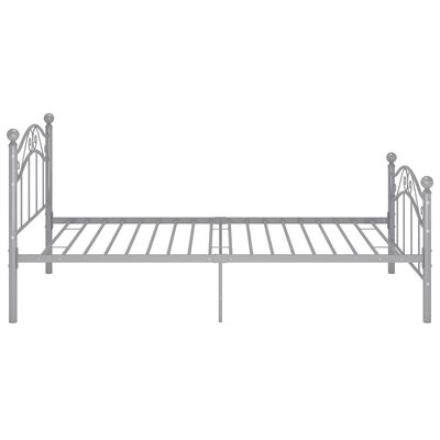 vidaXL Bed Frame without Mattress Grey Metal 90x200 cm