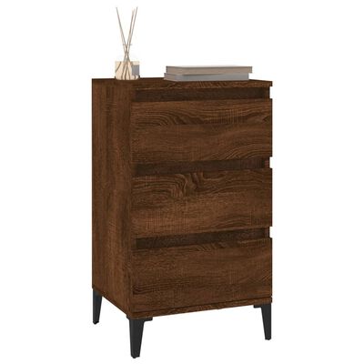 vidaXL Bedside Cabinet Brown Oak 40x35x70 cm Engineered Wood