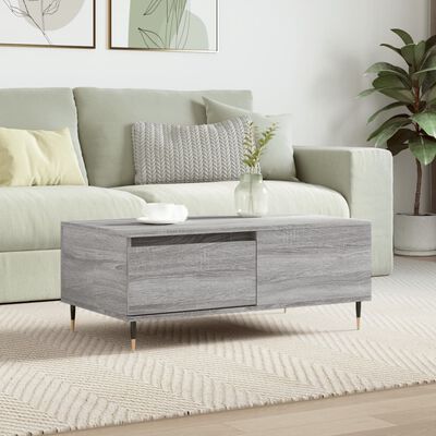 vidaXL Coffee Table Grey Sonoma 90x50x36.5 cm Engineered Wood