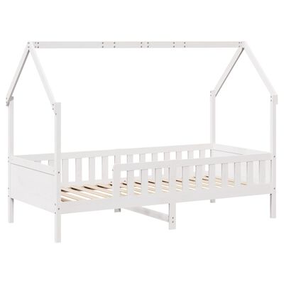 vidaXL Kids' House Bed Frame without Mattress White 80x200 cm Pine