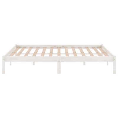 vidaXL Bed Frame without Mattress White Solid Wood 120x200 cm