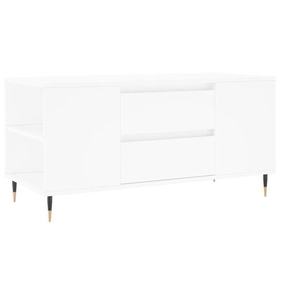 vidaXL Coffee Table White 102x44.5x50 cm Engineered Wood