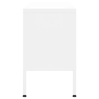 vidaXL TV Cabinet White 105x35x50 cm Steel