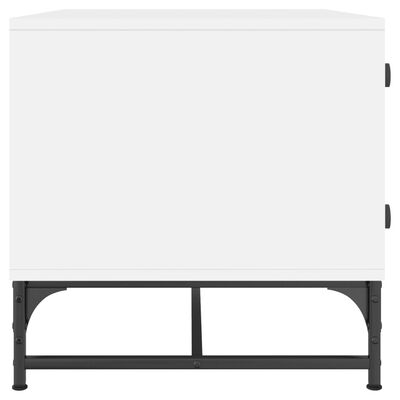 vidaXL Coffee Table with Glass Doors White 68.5x50x50 cm