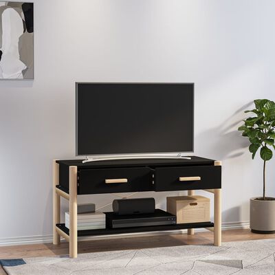 vidaXL TV Cabinet Black 82x38x45 cm Engineered Wood