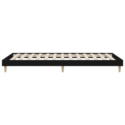 vidaXL Bed Frame without Mattress Black 90x190 cm Single Engineered Wood