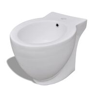 vidaXL Round Bidet Stand White High-quality Ceramic