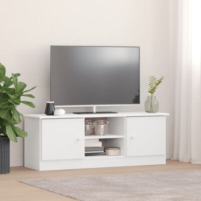 vidaXL TV Cabinet ALTA White 112x35x41 cm Solid Wood Pine