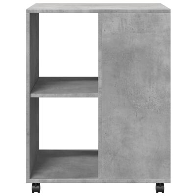 vidaXL Side Table with Wheels Concrete Grey 55x60x78 cm Engineered Wood