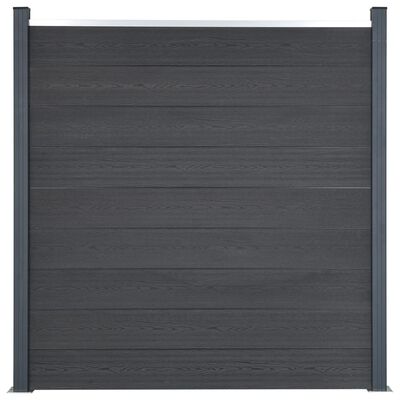 vidaXL Fence Panel Set Grey 699x186 cm WPC