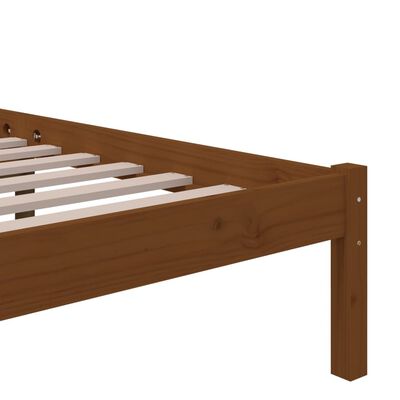 vidaXL Bed Frame without Mattress Honey Brown Solid Wood 100x200 cm