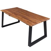 vidaXL Dining Table 170x90x75 cm Solid Acacia Wood