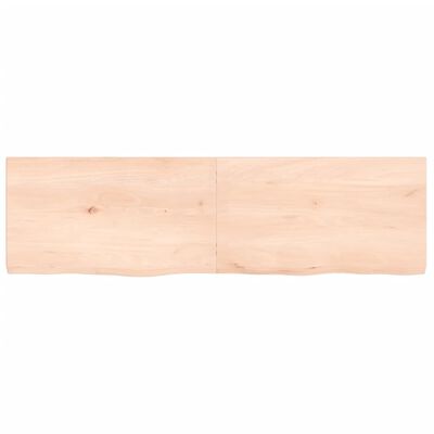 vidaXL Bathroom Countertop 140x40x(2-4) cm Untreated Solid Wood