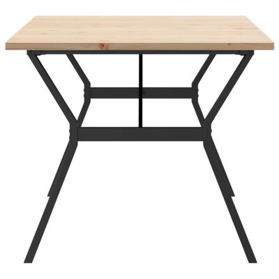 vidaXL Dining Table Y-Frame 180x90x75.5 cm Solid Wood Pine and Cast Iron