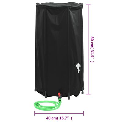 vidaXL Water Tank with Tap Foldable 100 L PVC