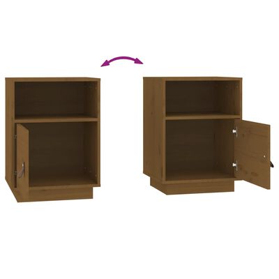 vidaXL Bedside Cabinets 2 pcs Honey Brown 40x34x55 cm Solid Wood Pine