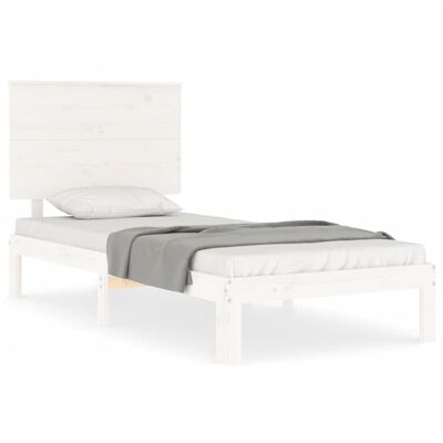 vidaXL Bed Frame without Mattress White 100x200 cm Solid Wood Pine