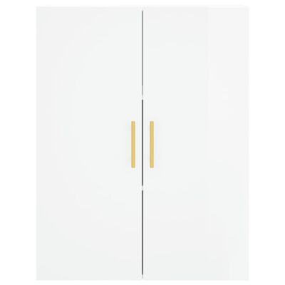 vidaXL Wall Mounted Cabinet High Gloss White 69.5x34x90 cm