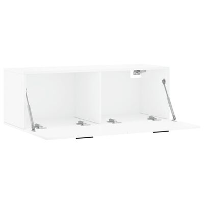 vidaXL Wall Cabinet High Gloss White 100x36.5x35 cm Engineered Wood