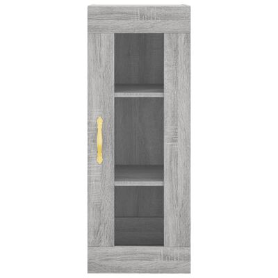 vidaXL Wall Mounted Cabinet Grey Sonoma 34.5x34x90 cm