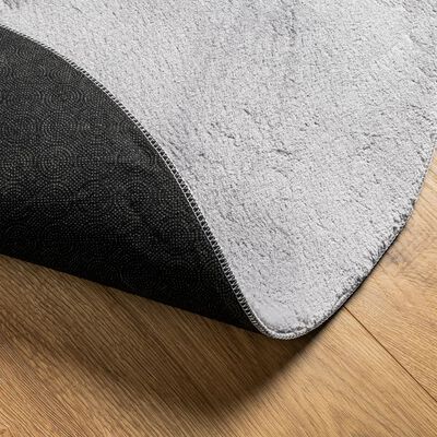 vidaXL Rug HUARTE Short Pile Soft and Washable Grey Ø 100 cm