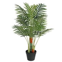 vidaXL Artificial Palm Tree with 3 Trunks Green 85 cm PP