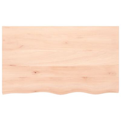 vidaXL Bathroom Countertop 100x60x(2-6) cm Untreated Solid Wood