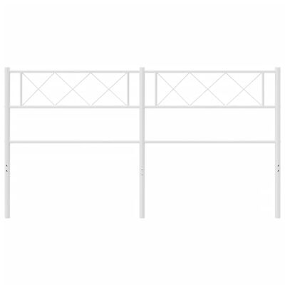 vidaXL Metal Headboard White 150 cm