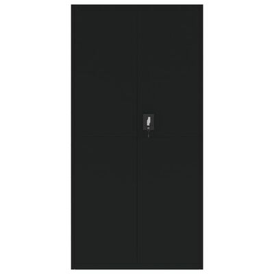 vidaXL File Cabinet Black 90x40x180 cm Steel