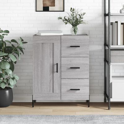 vidaXL Sideboard Grey Sonoma 69.5x34x90 cm Engineered Wood