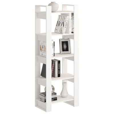 vidaXL Book Cabinet/Room Divider White 60x35x160 cm Solid Wood