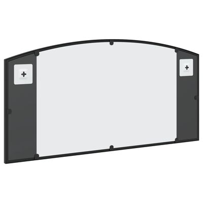 vidaXL Wall Mirror Black 80x40 cm Arch Iron