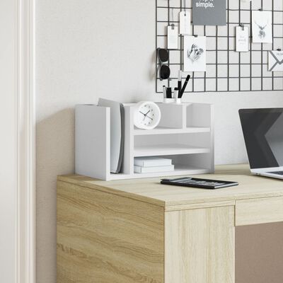 vidaXL Desk Organiser White 44.5x24x25 cm Engineered wood