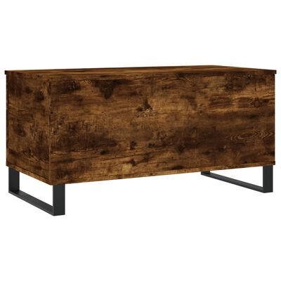 vidaXL Coffee Table Smoked Oak 90x44.5x45 cm Engineered Wood